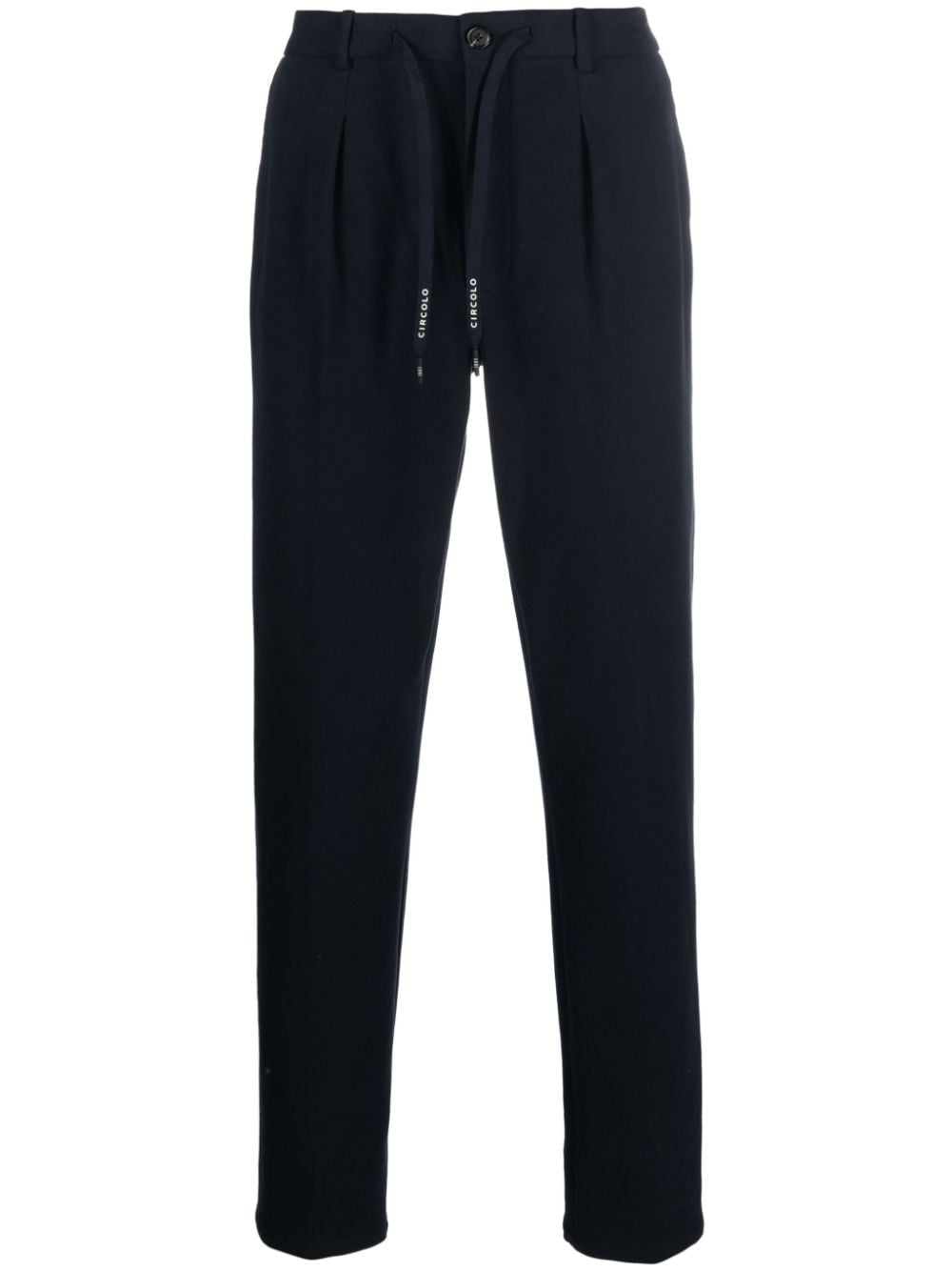 Circolo 1901 drawstring straight-leg trousers - Blue von Circolo 1901