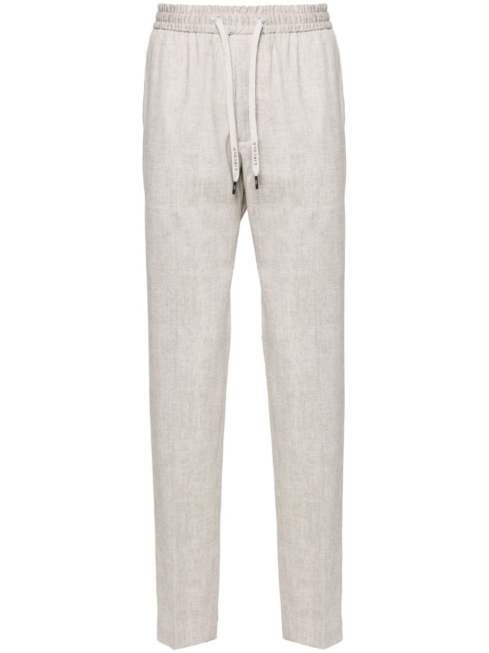 Circolo 1901 elasticated-waist herringbone trousers - Neutrals von Circolo 1901