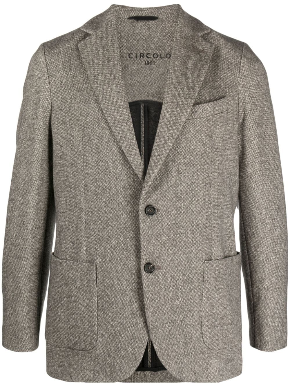 Circolo 1901 mélange-effect single-breasted blazer - Neutrals von Circolo 1901