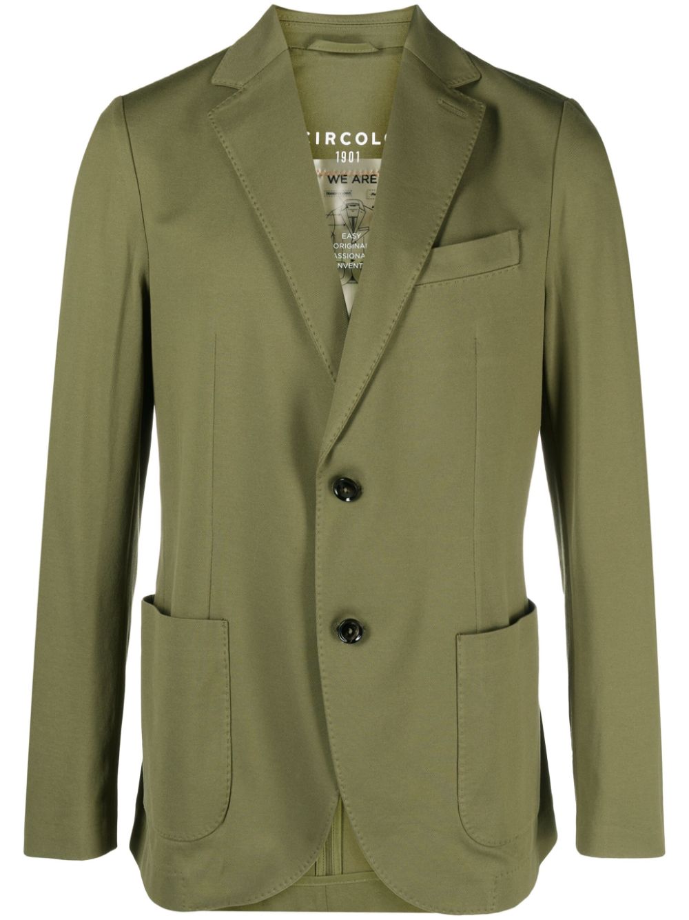 Circolo 1901 notched-lapels cotton blend blazer - Green von Circolo 1901