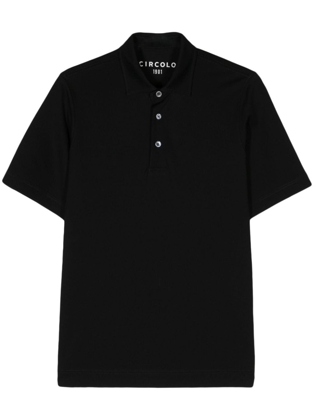 Circolo 1901 piqué-weave polo shirt - Black von Circolo 1901
