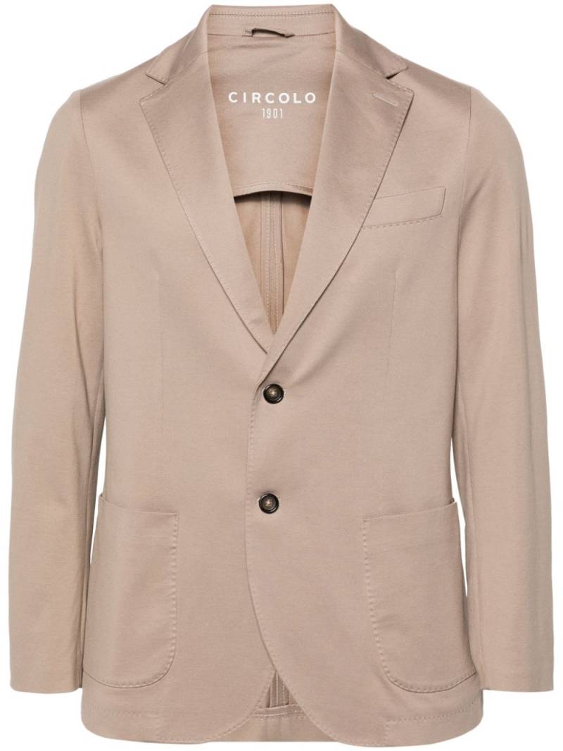 Circolo 1901 single-breasted piqué blazer - Neutrals von Circolo 1901