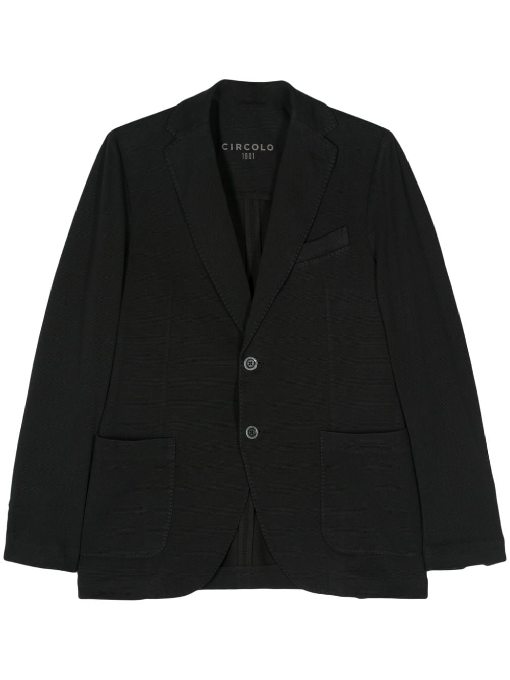 Circolo 1901 textured cotton blazer - Black von Circolo 1901