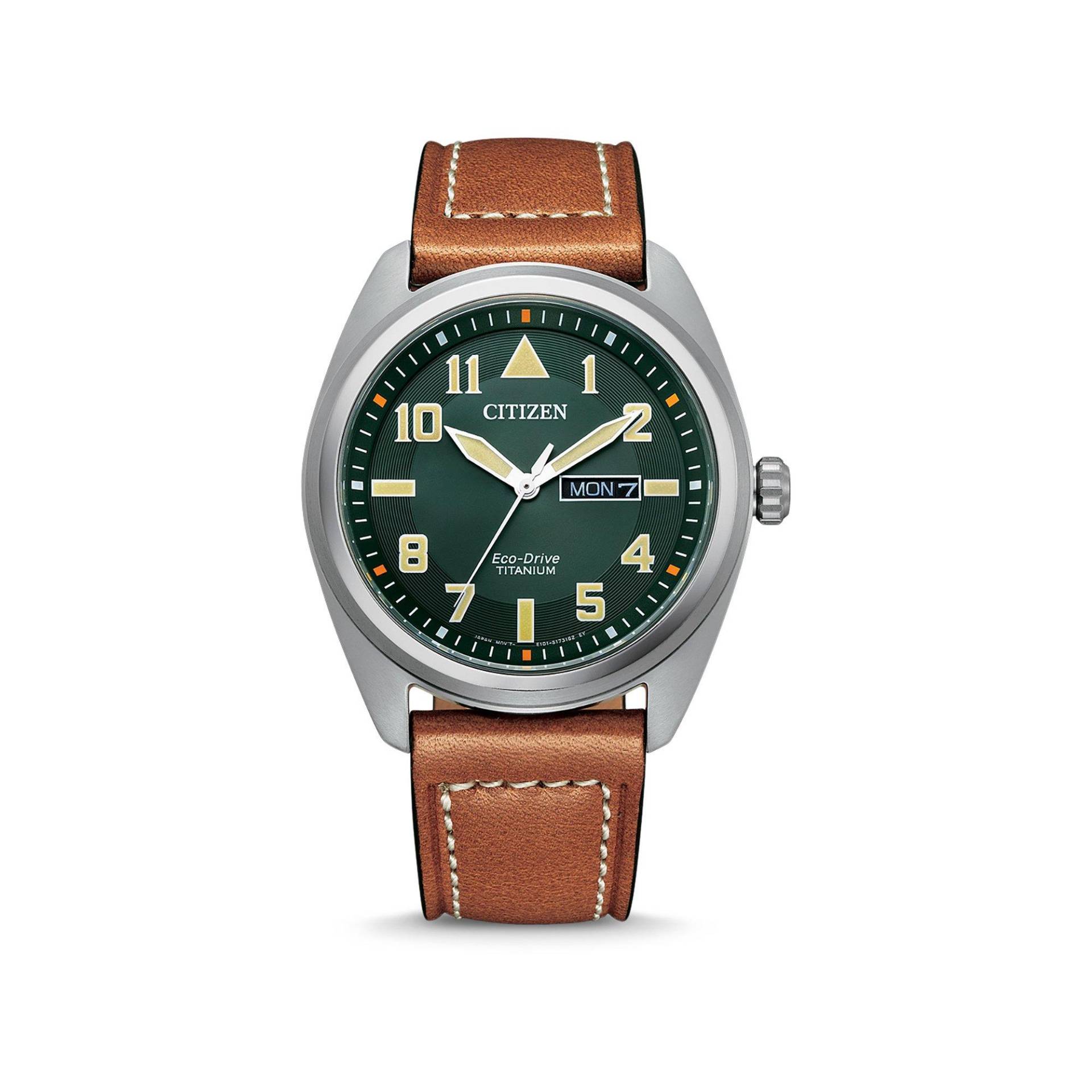 Analoguhr Herren Braun 42mm von Citizen