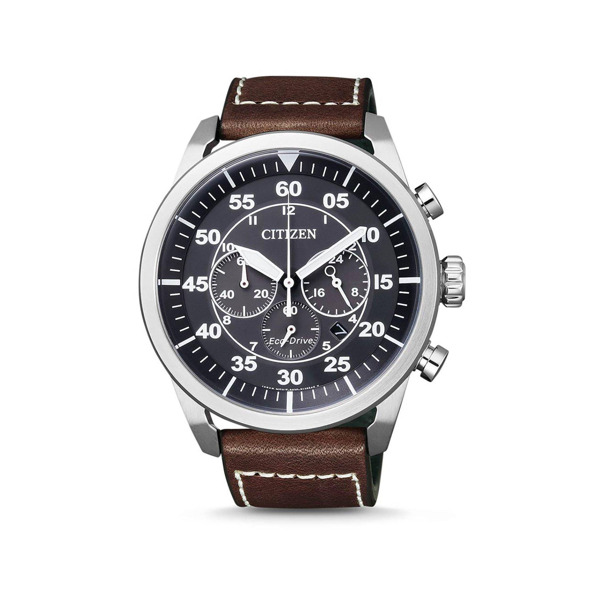 Chronograph Uhr Herren Braun 45mm von Citizen