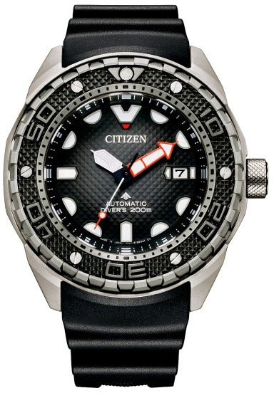 Citizen Automatikuhr »Promaster Mechanical Diver«, (Set, 2 tlg., mit zusätzlichem Verlängerungsband in schwarz), Armbanduhr, Herrenuhr, Taucheruhr, bis 20 bar wasserdicht, Saphirglas von Citizen