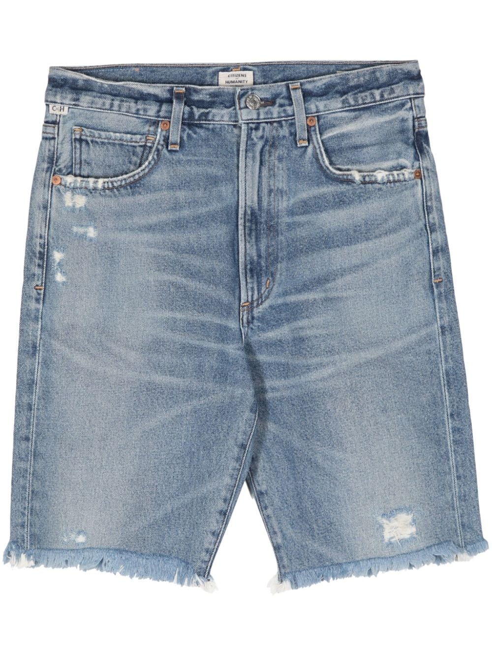 Citizens of Humanity Natalia raw-cut denim shorts - Blue von Citizens of Humanity