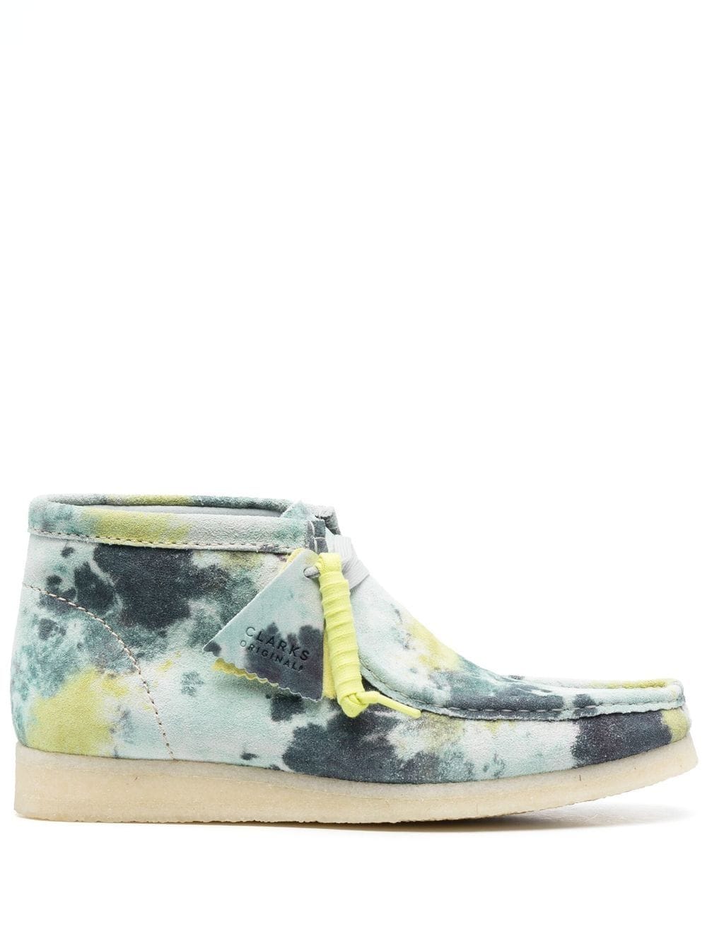 Clarks Originals graphic-print suede boots - Blue von Clarks Originals