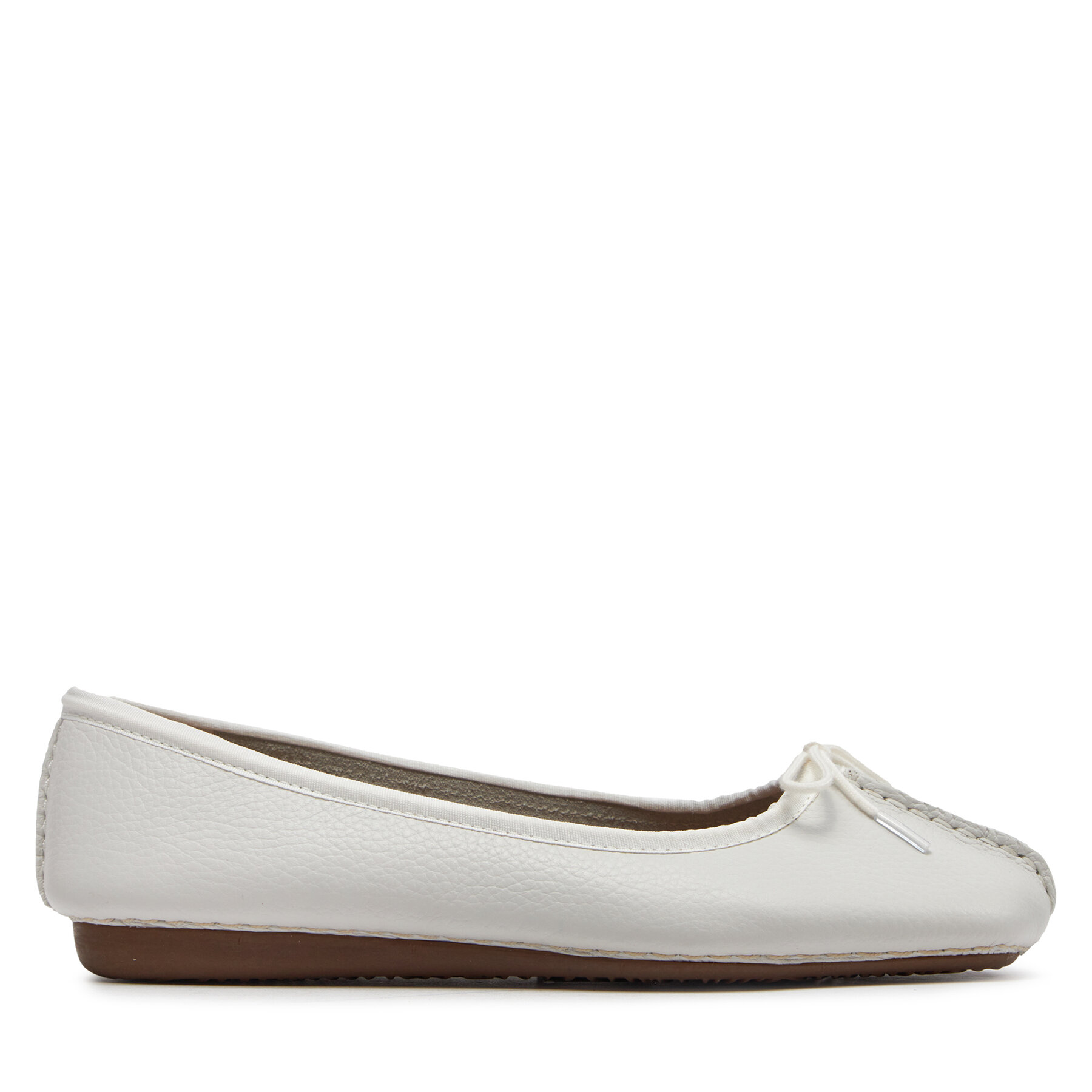 Ballerinas Clarks Freckle Ice 203544554 White Leather von Clarks