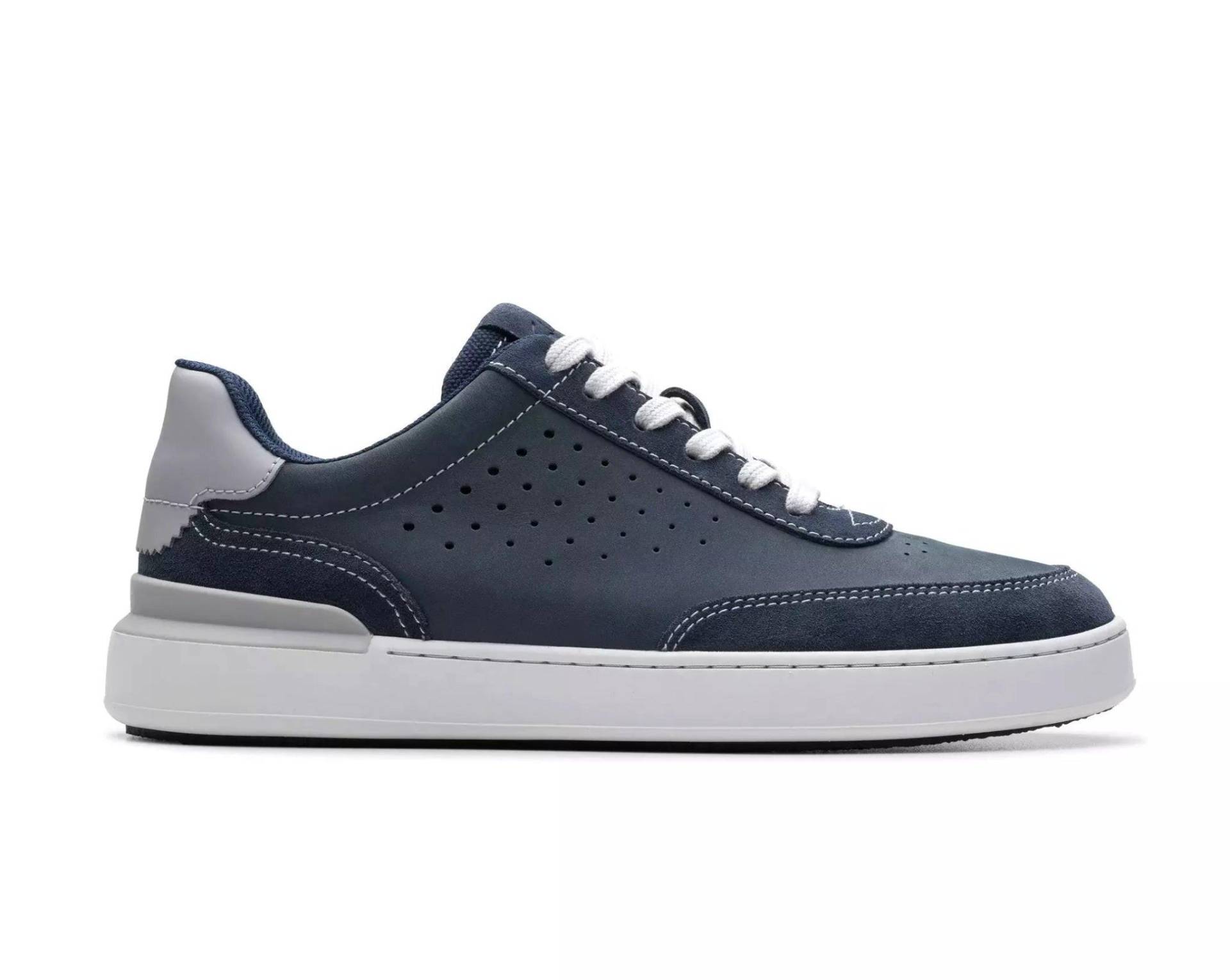 Courtlite Run - Nubuk Sneaker Herren Blau 41 von Clarks