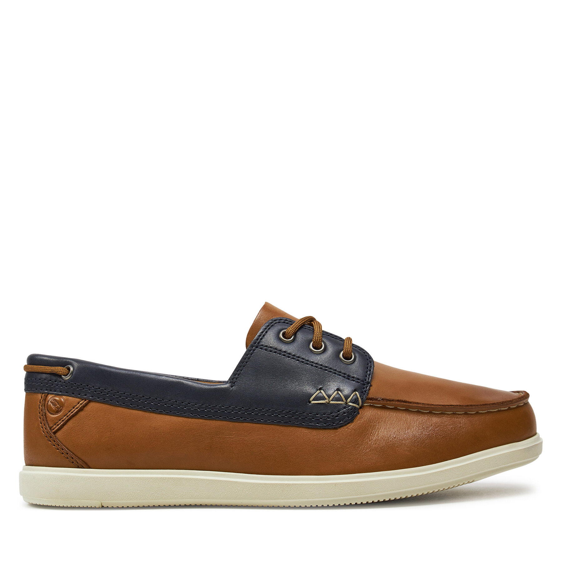 Halbschuhe Clarks Bratton Boat 26176097 Dark Tan Combi von Clarks