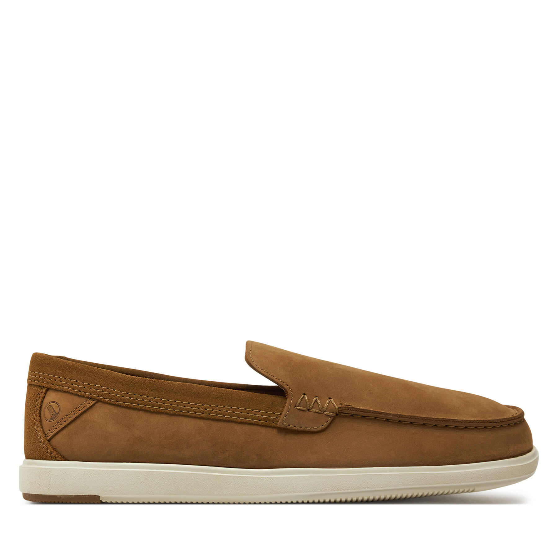 Halbschuhe Clarks Bratton Loafer 26172447 Dark Tan Nubuck von Clarks