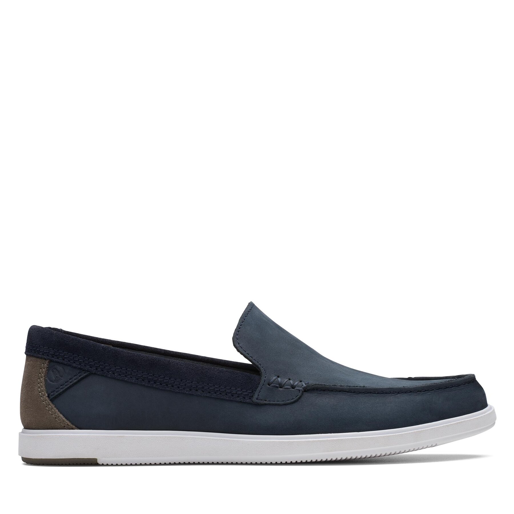 Halbschuhe Clarks Bratton Loafer 26172448 Navy Nubuck von Clarks