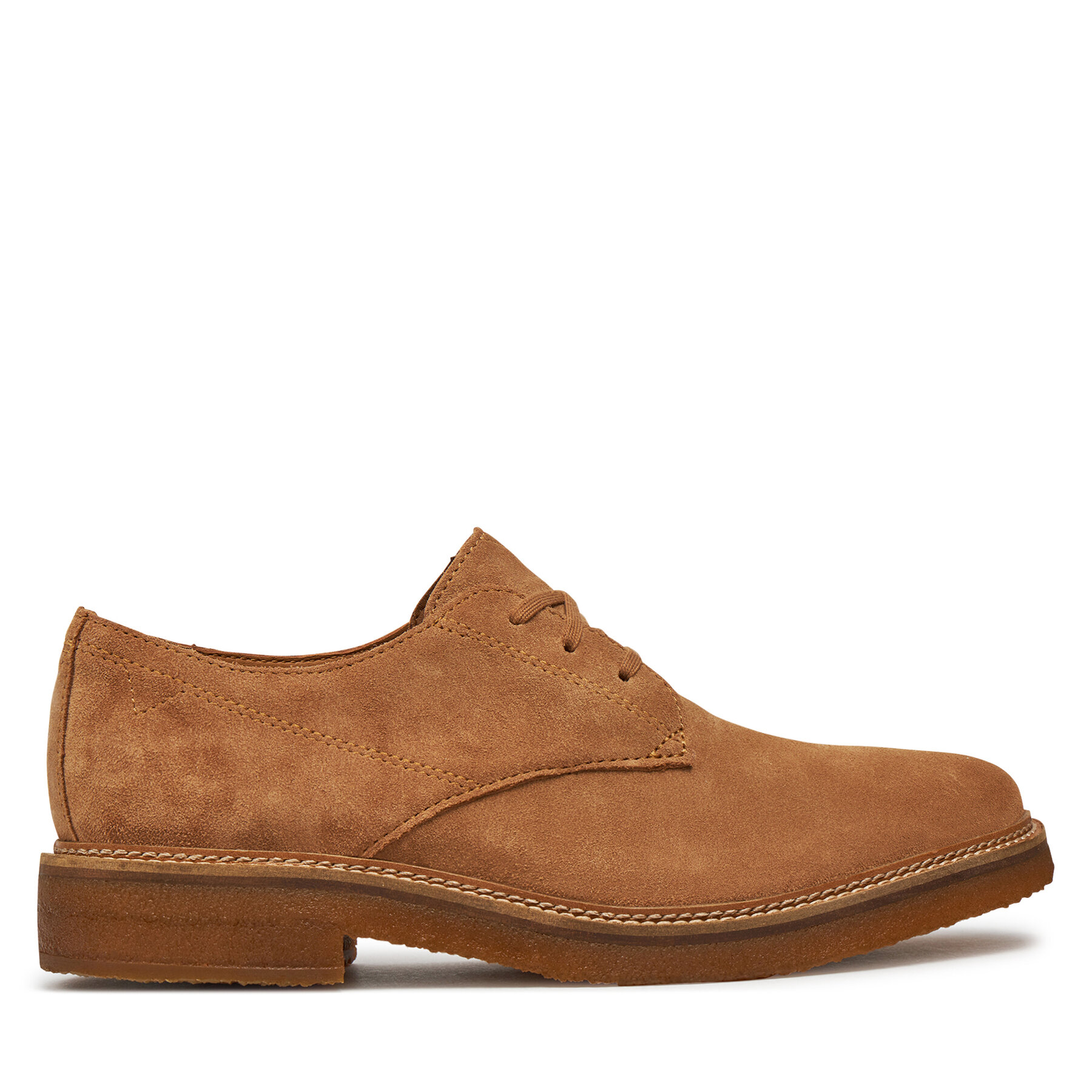 Halbschuhe Clarks Clarkdalederby 26176108 Light Tan Suede von Clarks