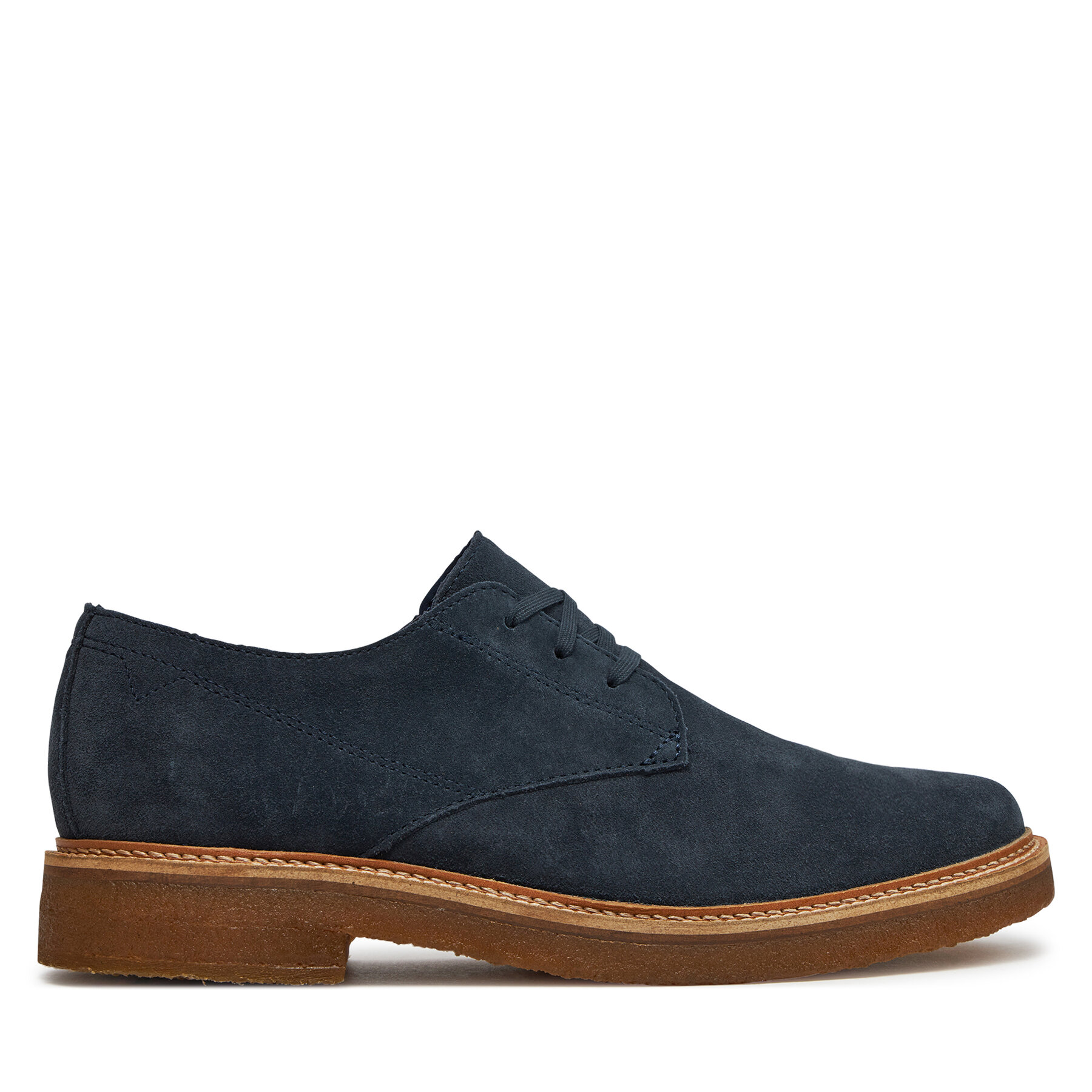 Halbschuhe Clarks Clarkdalederby 26176109 Navy Suede von Clarks