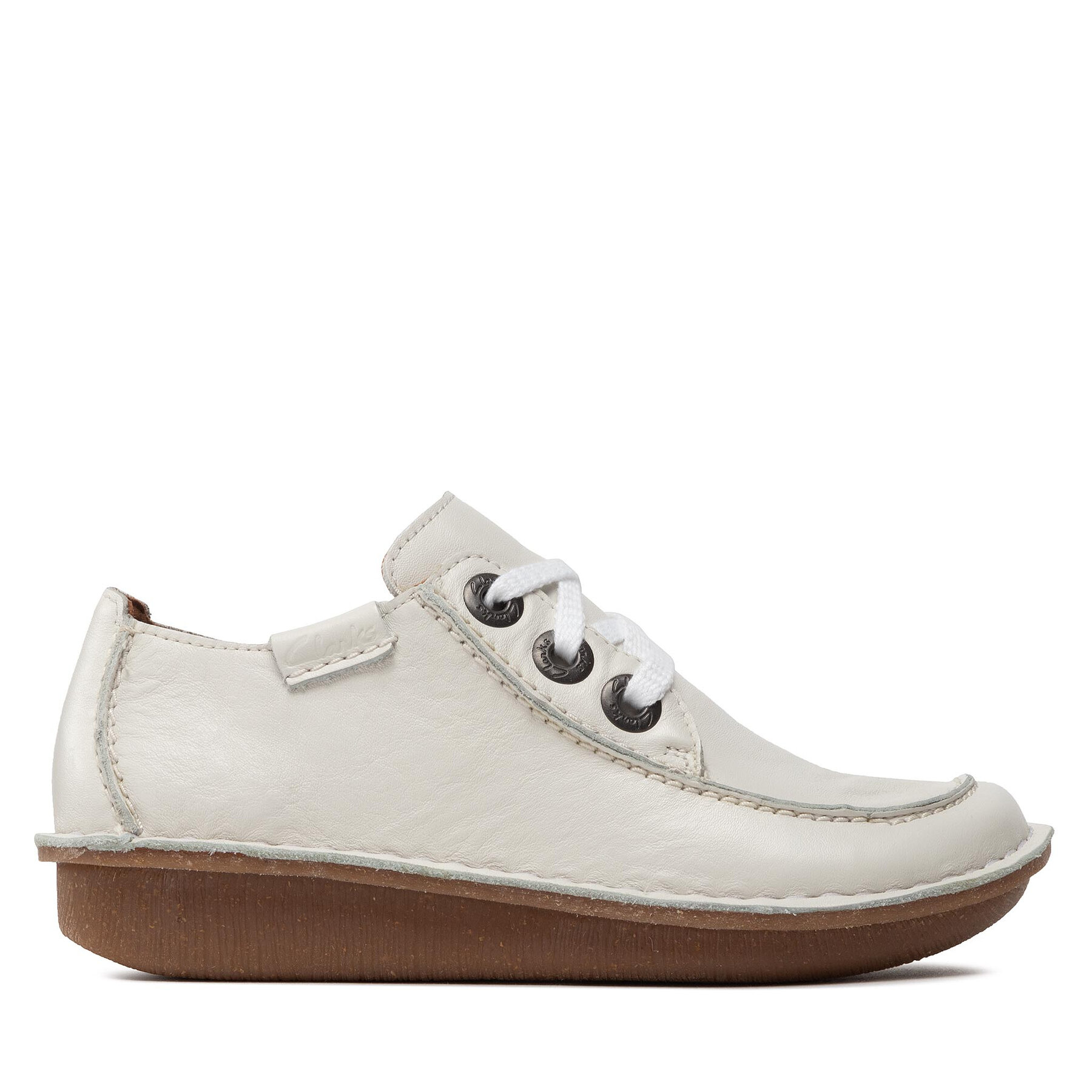 Halbschuhe Clarks Funny Dream 261654444 White Leather von Clarks