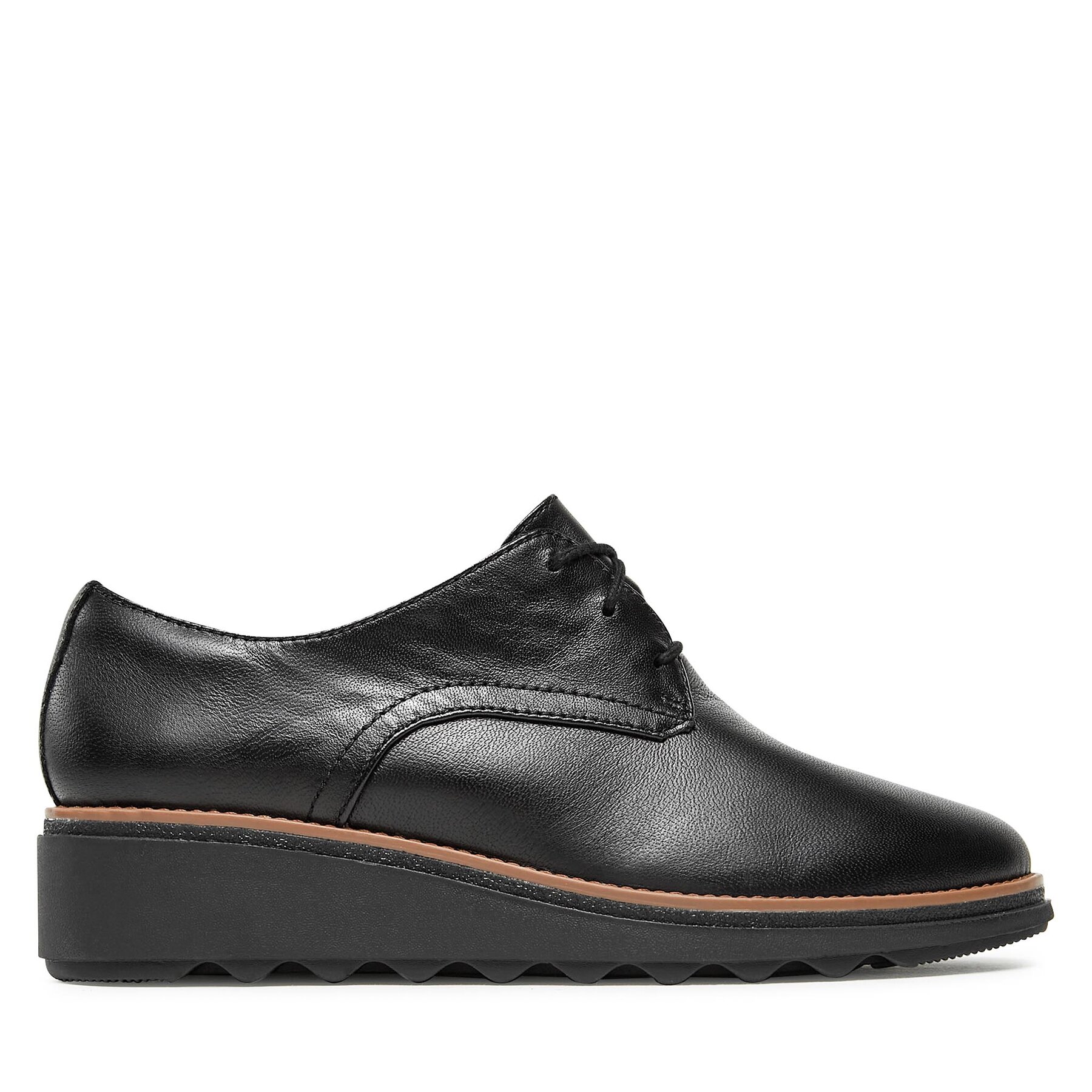 Halbschuhe Clarks Sharon Rae 261754164 Black Leather von Clarks