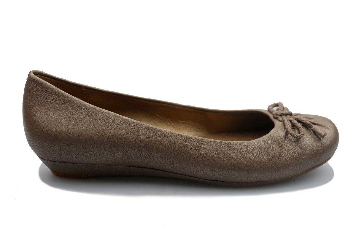 Cloud Puff - Leder Ballerina Damen Khaki 38.5 von Clarks