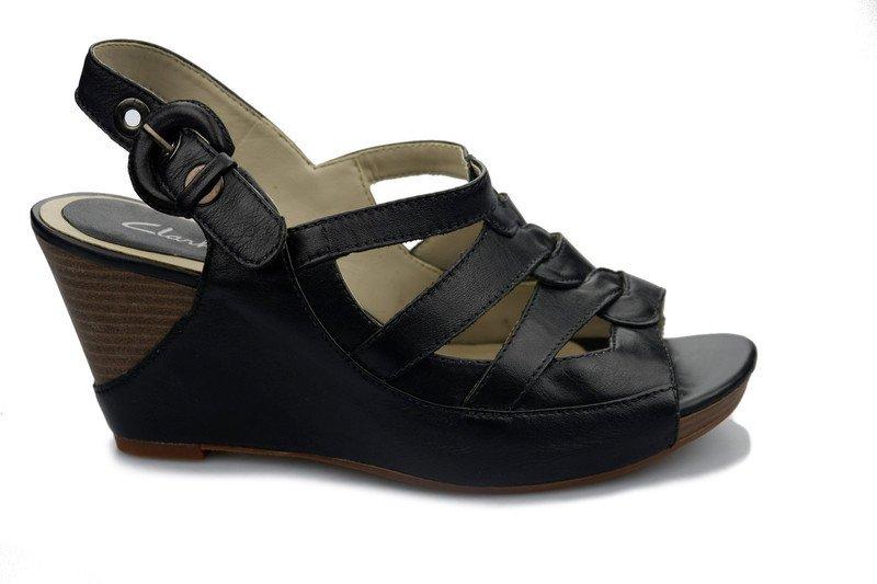 Silver Beech - Leder Sandale Damen Schwarz 41 von Clarks