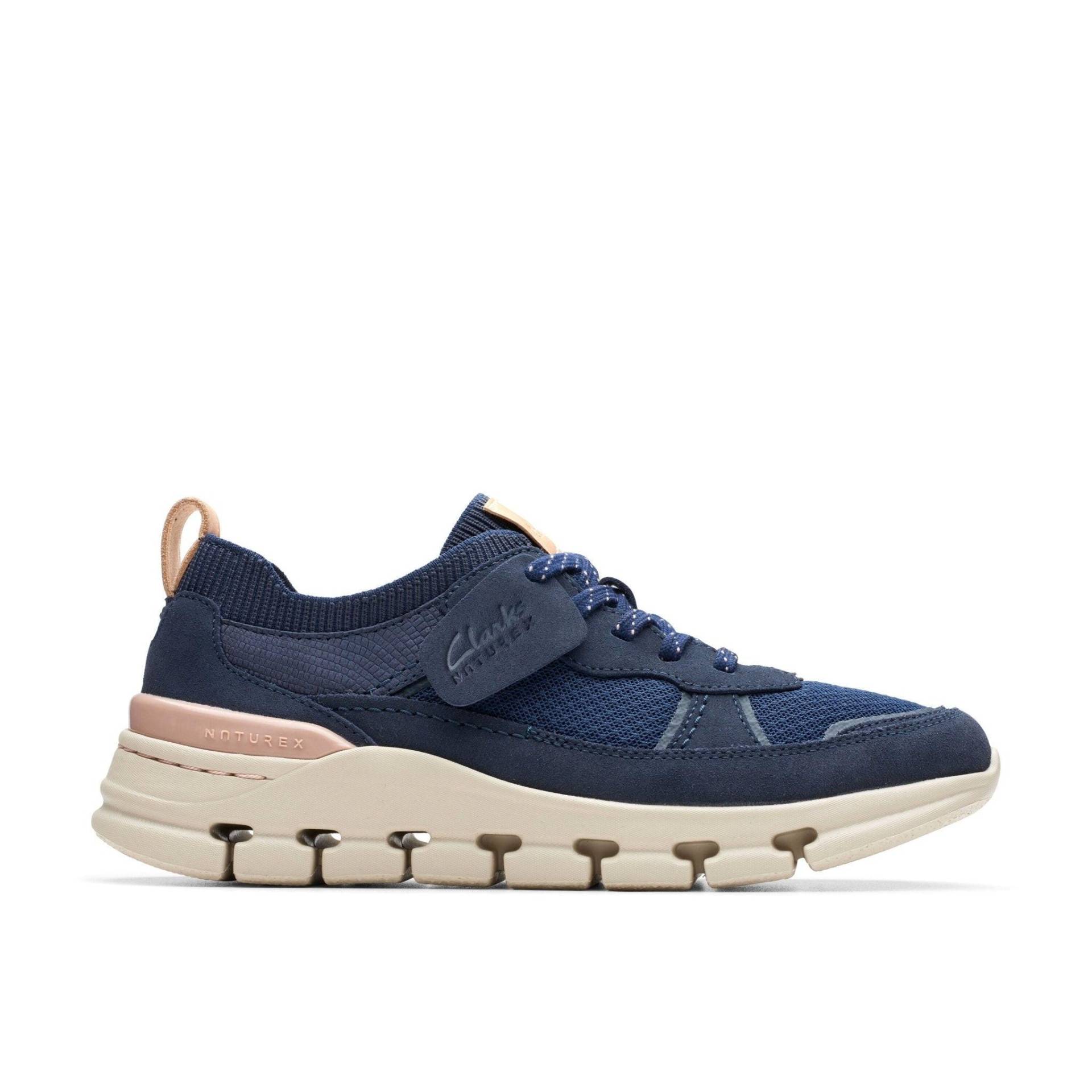 Nature X Cove - Leder Sneaker Damen Blau 36 von Clarks