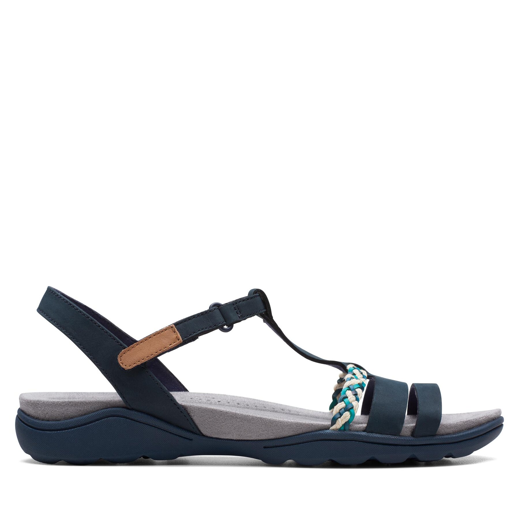 Sandalen Clarks Amanda Tealite 26171128 Navy Nubuck von Clarks