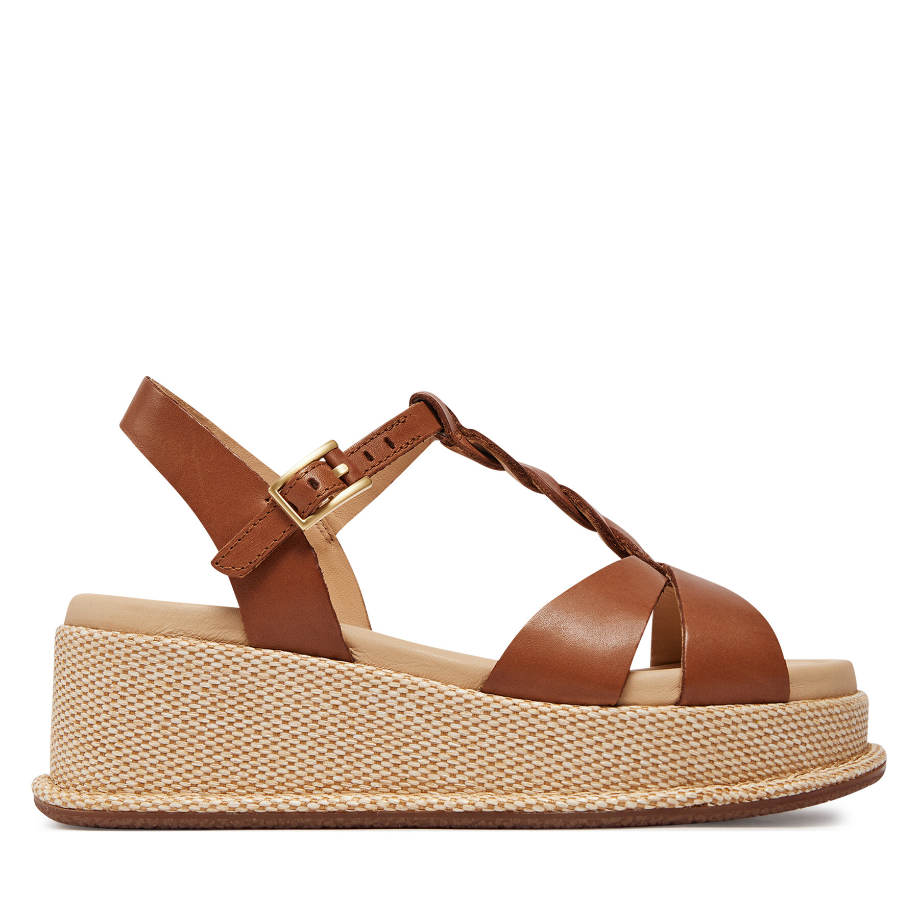 Sandalen Clarks Kimmei Twist 26176394 Tan Leather von Clarks