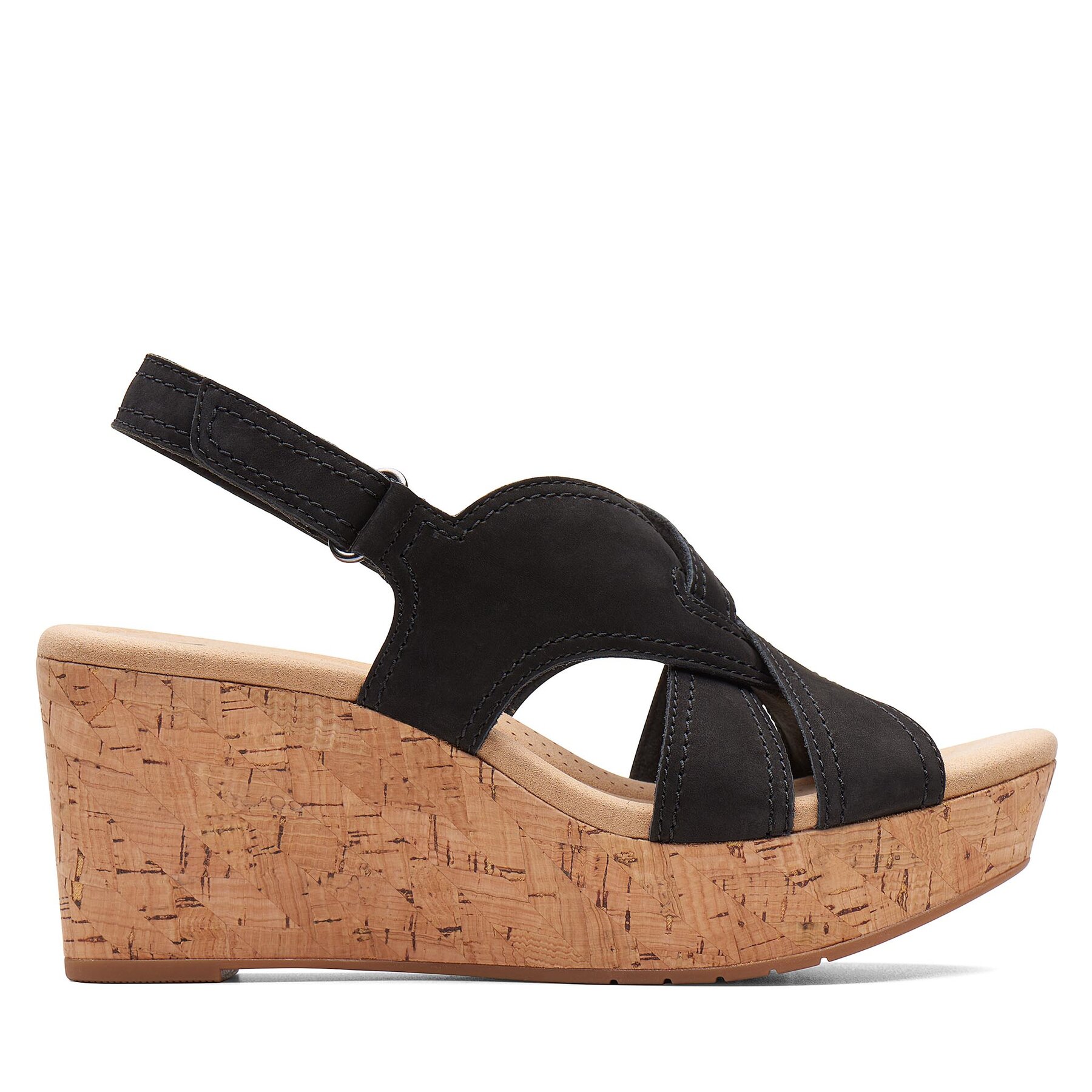 Sandalen Clarks Rose Erin 26171307 Black Nubuck von Clarks