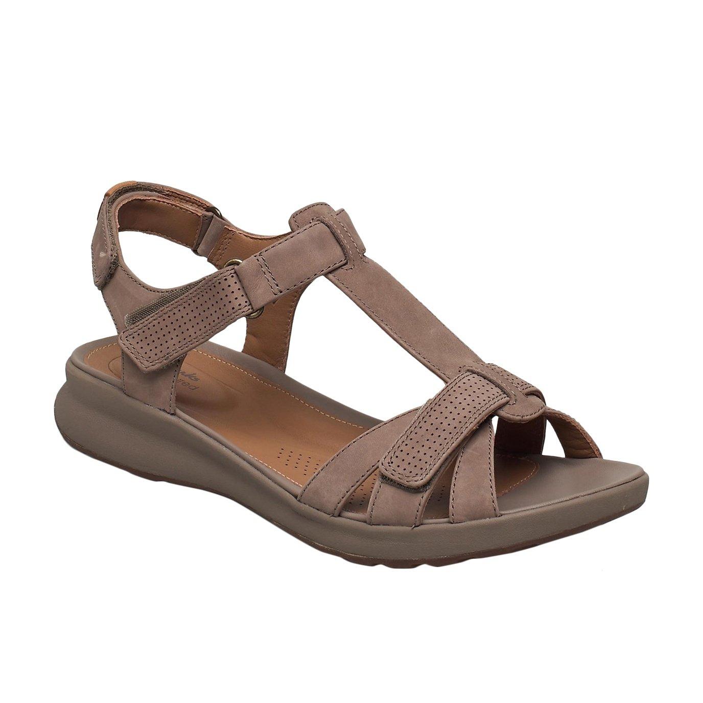 Sandalen Un Adorn Vibe, Leder Damen Taupe 37 von Clarks