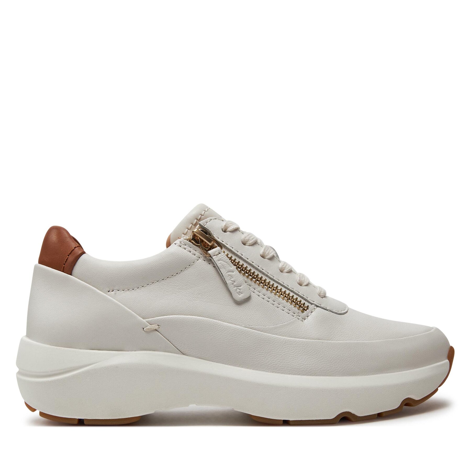 Sneakers Clarks Tivoli Zip 26176650 Off White Lea von Clarks