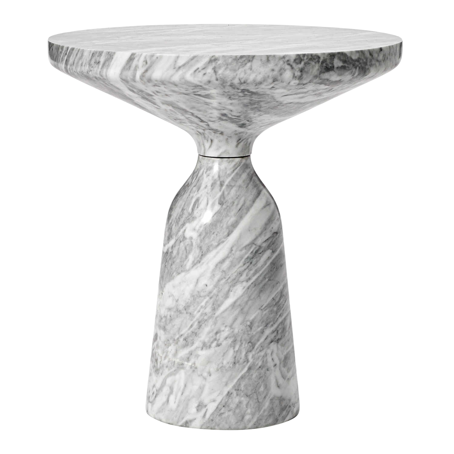 Bell Side Table Marble Beistelltisch, Ausführung marmor, bianco carrara, Oberfläche matt von ClassiCon