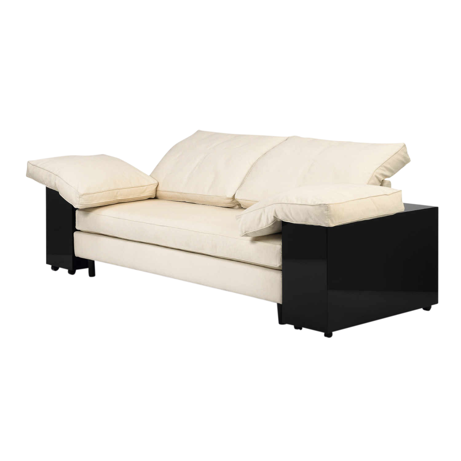 Lota Sofa, Bezug stoff manila grau, Ausführung box beige hochglanz von ClassiCon