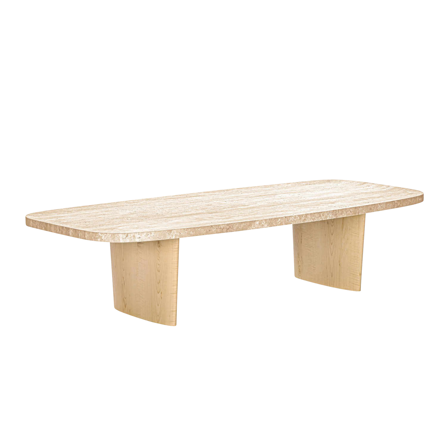 Matéria Coffee Table Couchtisch, Tischplatte travertin indigo von ClassiCon