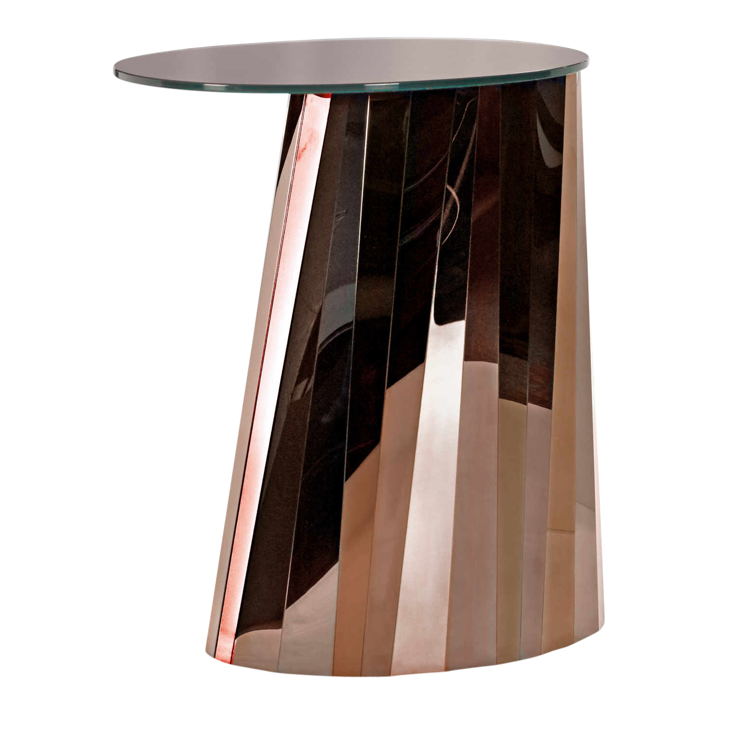 Pli Side Table Beistelltisch hoch, Farbe/Tischplatte pyrit-bronze glänzend lackiert Pli Side Table Beistelltisch hoch, Farbe/Tischplatte pyrit-bronze glänzend lackiert von ClassiCon