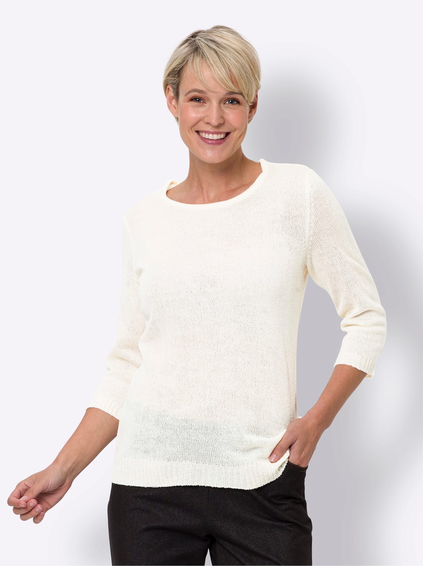 Classic Basics 3/4 Arm-Pullover »Rundhals-Pullover« Classic Basics 3/4 Arm-Pullover »Rundhals-Pullover« von Classic Basics