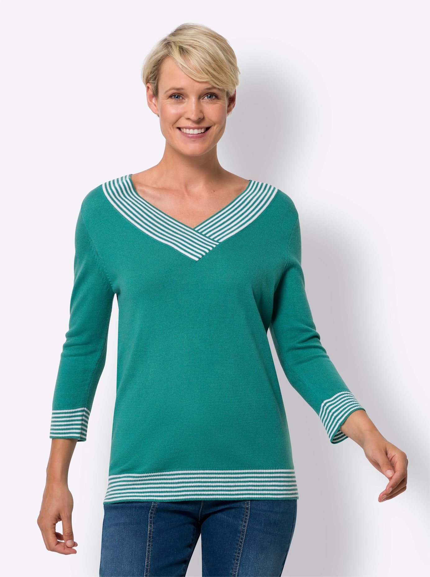 Classic Basics 3/4 Arm-Pullover »V-Pullover« Classic Basics 3/4 Arm-Pullover »V-Pullover« von Classic Basics