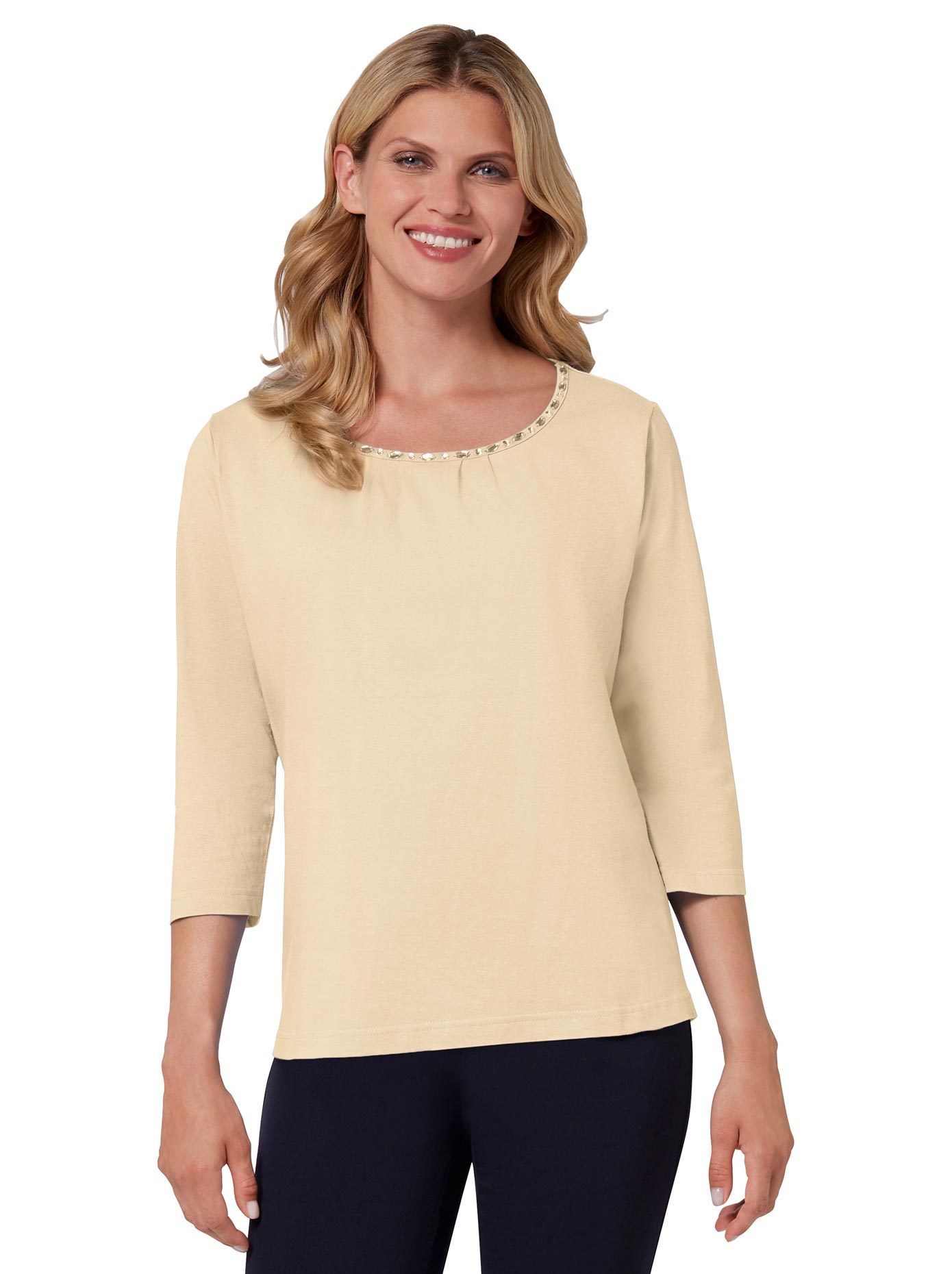 Classic Basics 3/4-Arm-Shirt »Rundhals-Shirt«, (1 tlg.) von Classic Basics