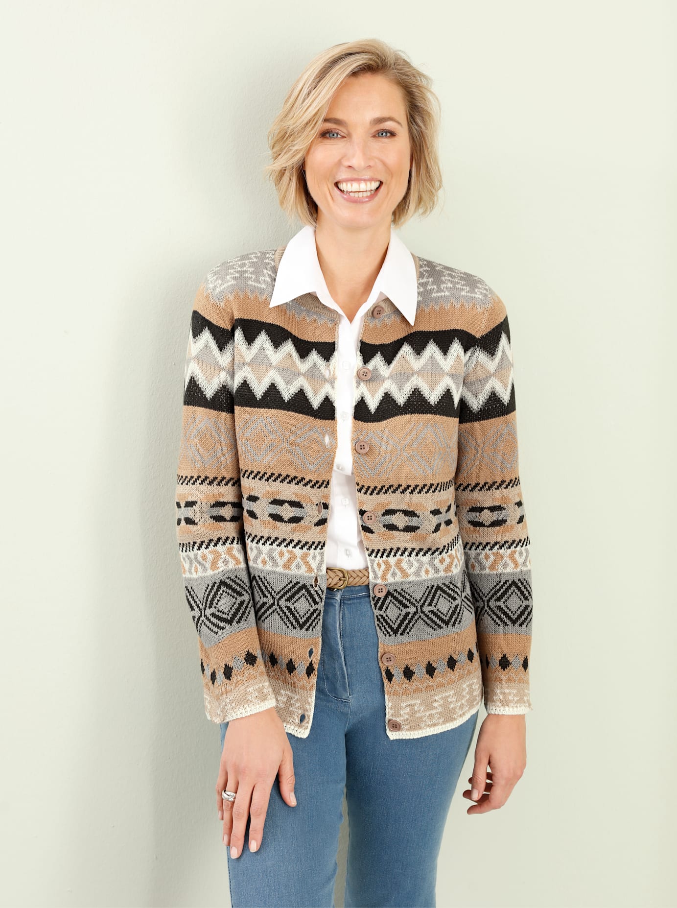 Classic Basics Jacquardstrickjacke Classic Basics Jacquardstrickjacke von Classic Basics