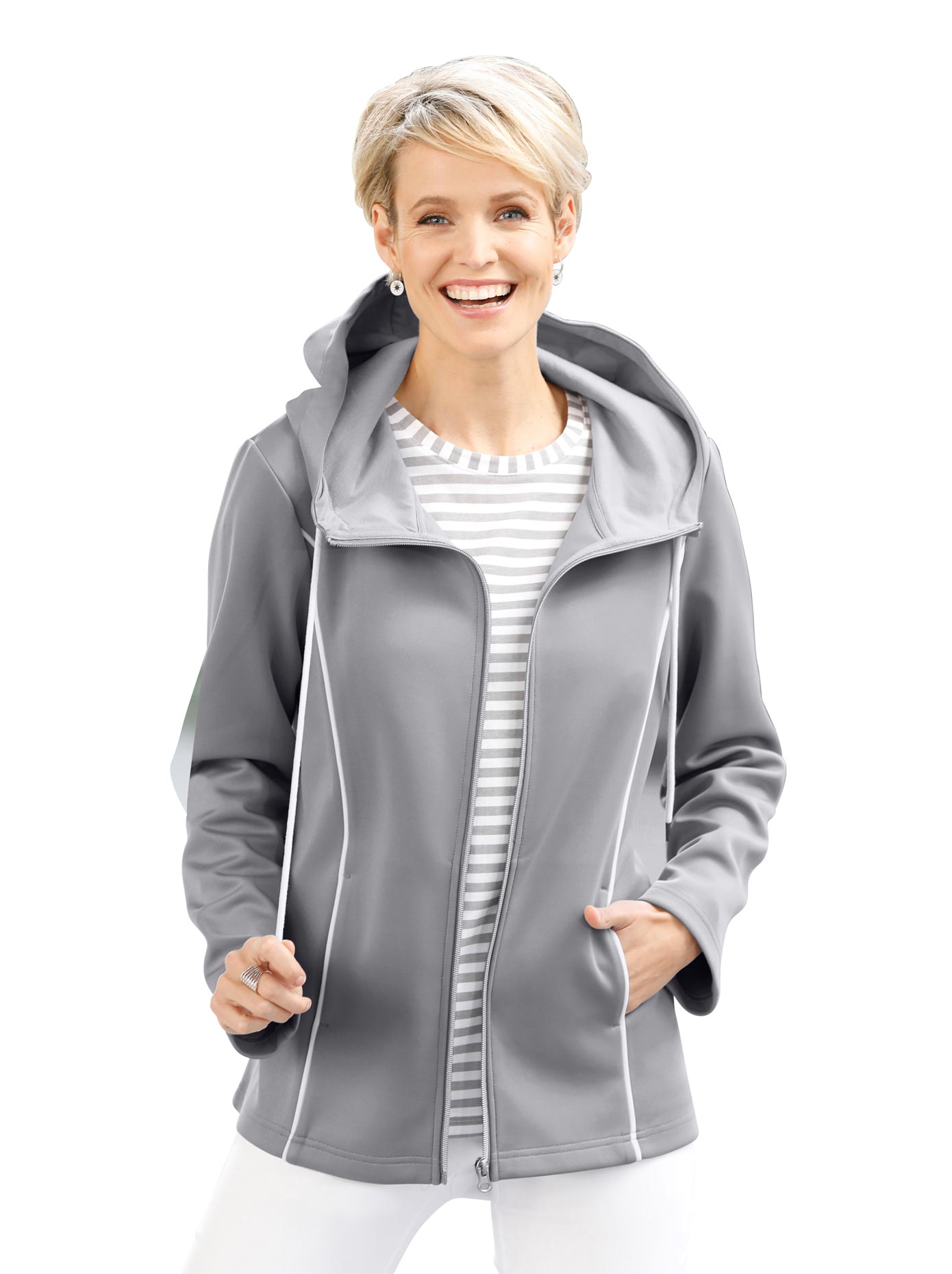 Classic Basics Langjacke, mit Kapuze von Classic Basics