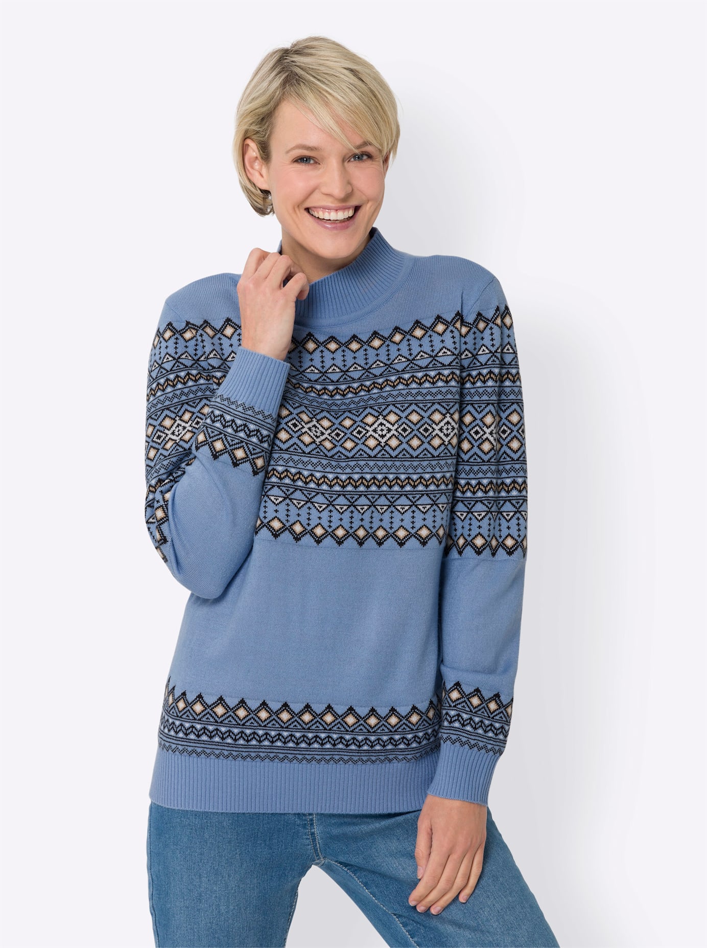 Classic Basics Norwegerpullover »Stehkragen-Pullover« von Classic Basics