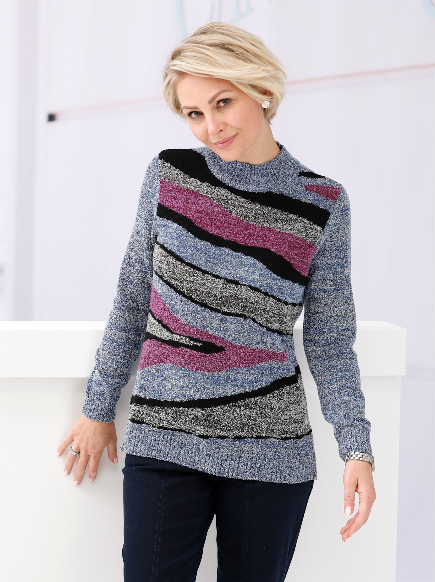 Classic Basics Stehkragenpullover »Pullover« von Classic Basics