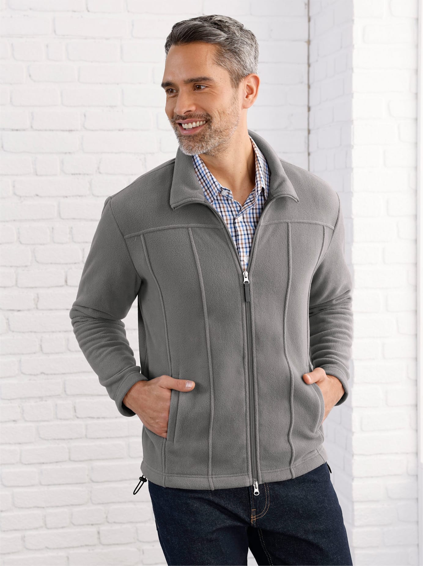 Classic Fleecejacke, ohne Kapuze von Classic