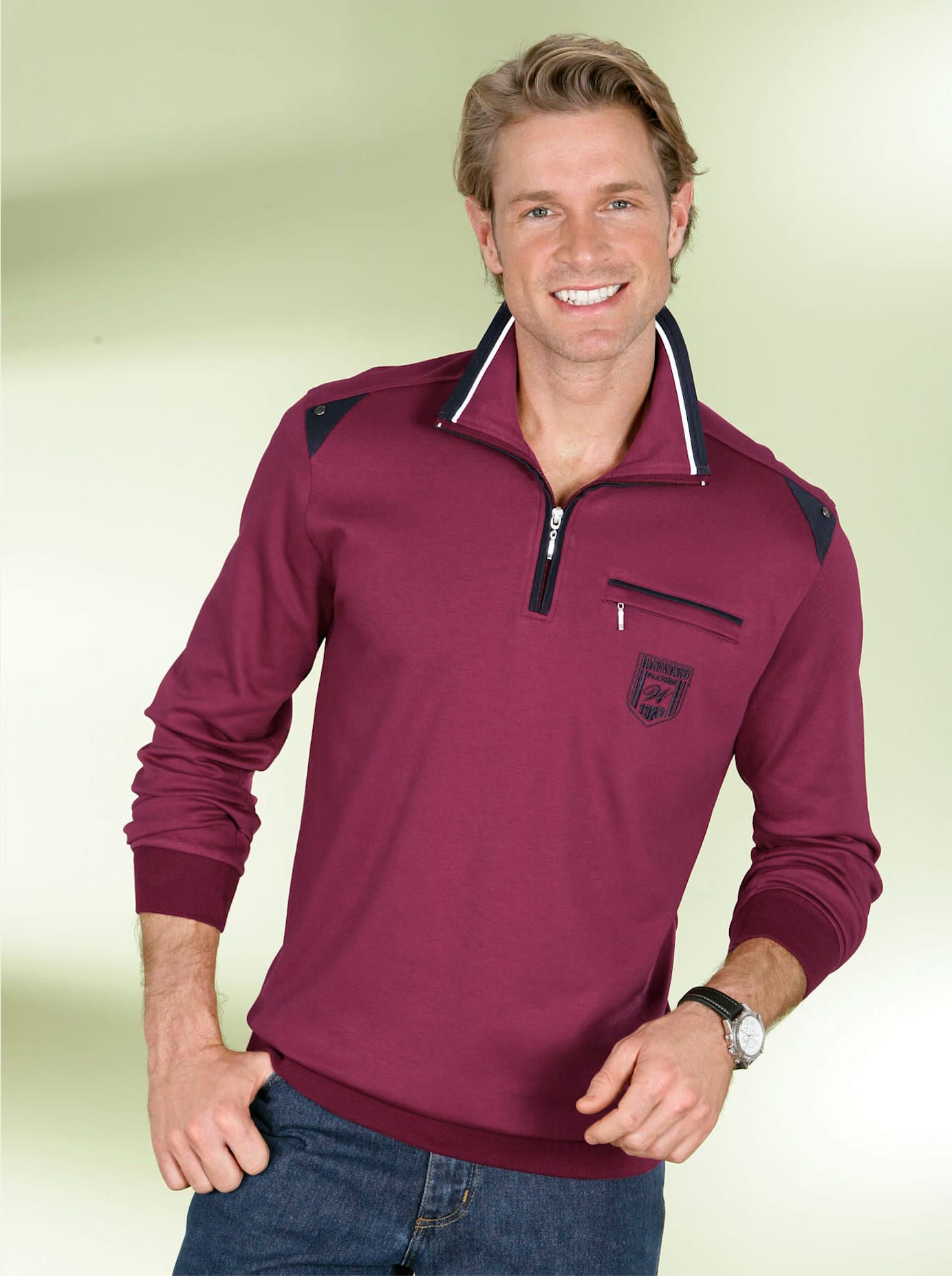 Classic Langarm-Poloshirt »Sweatshirt«, (1 tlg.) von Classic