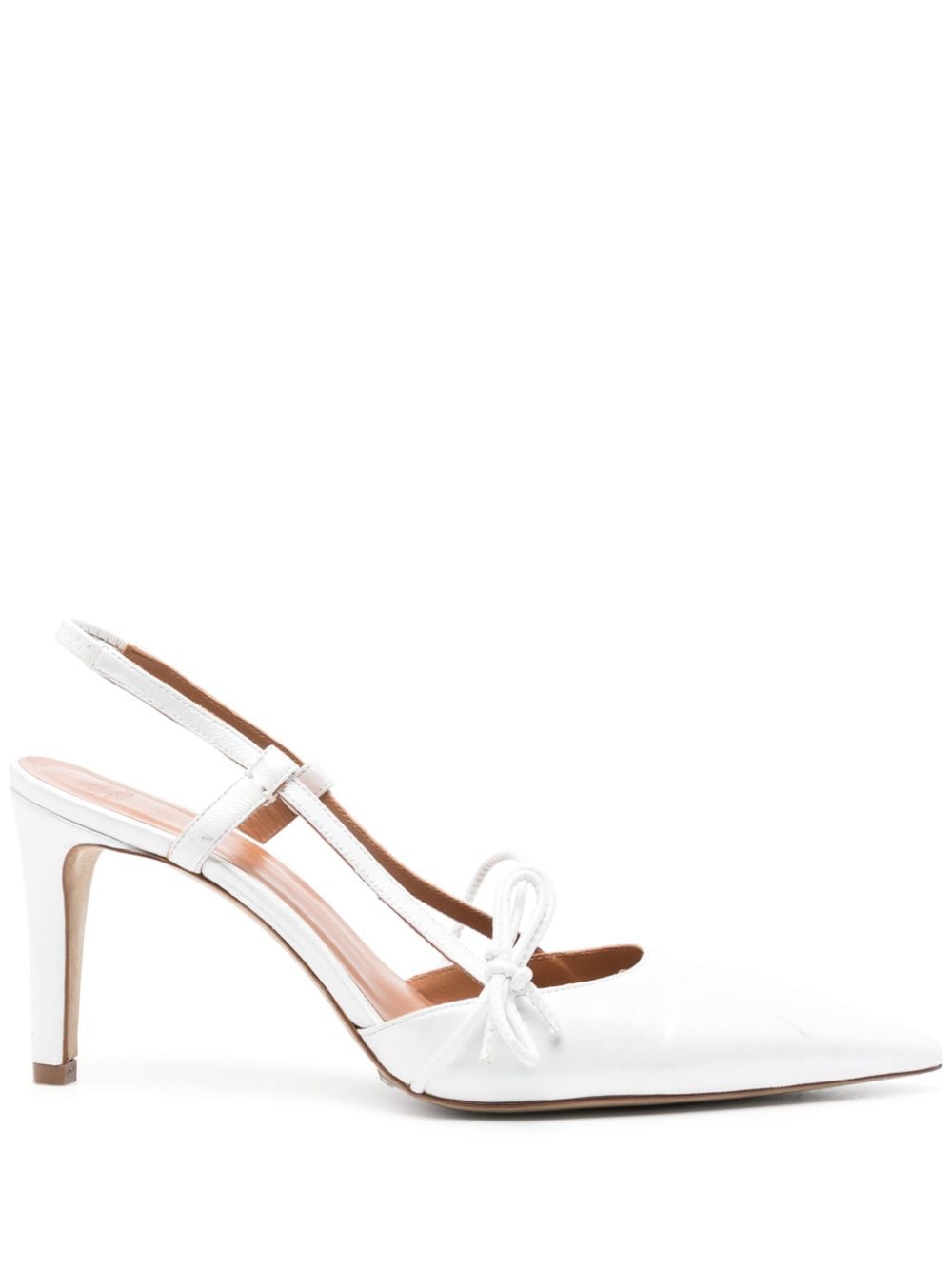 Claudie Pierlot 90mm leather pumps - White von Claudie Pierlot