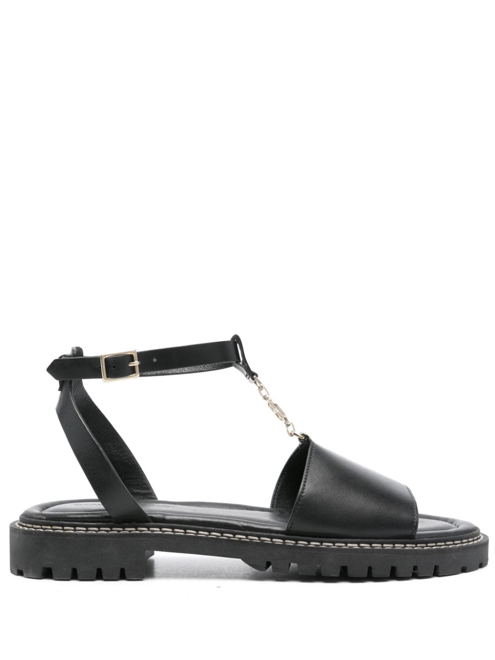 Claudie Pierlot T-bar strap leather sandals - Black von Claudie Pierlot