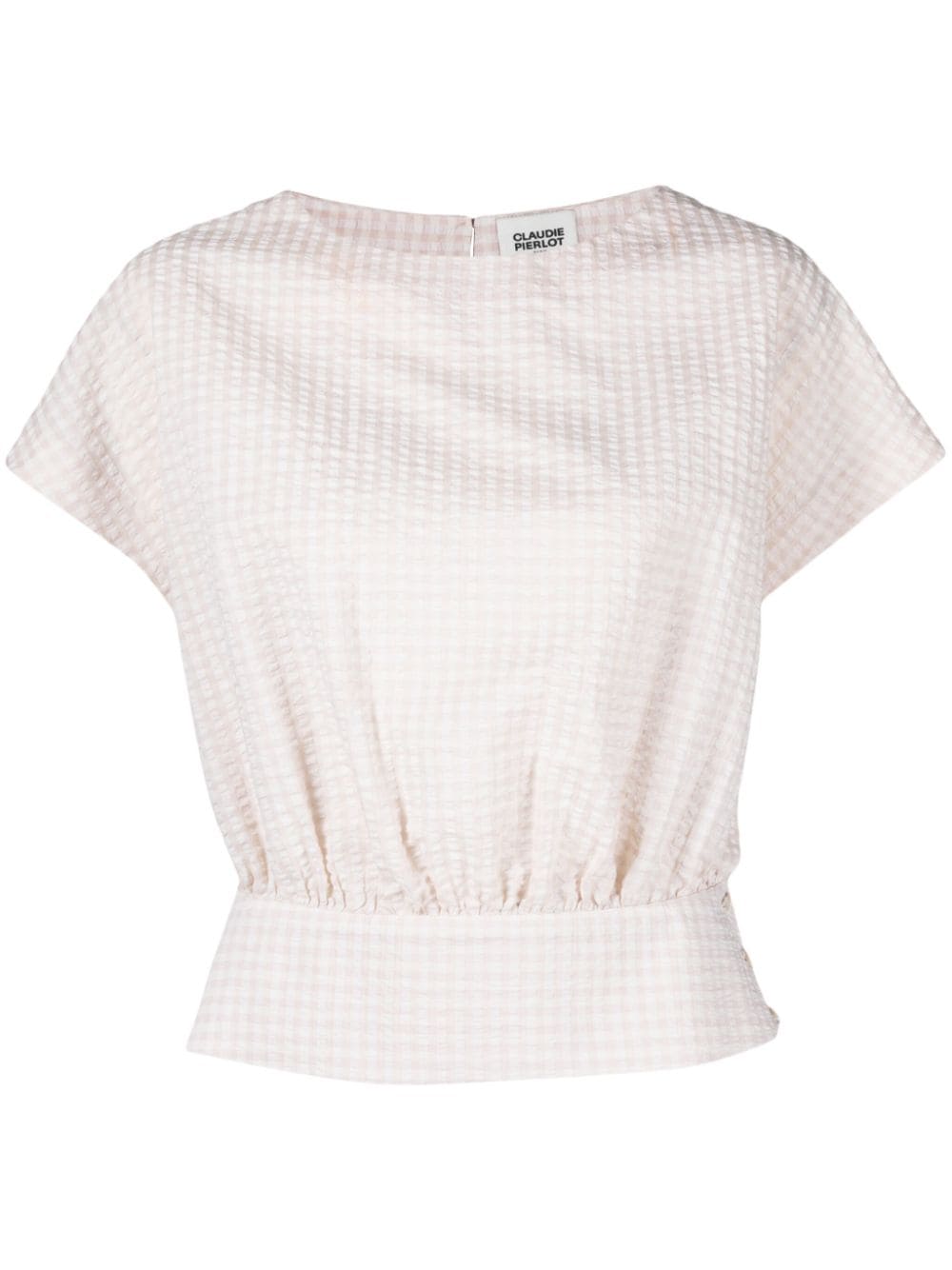 Claudie Pierlot boat-neck seersucker-texture blouse - Neutrals von Claudie Pierlot
