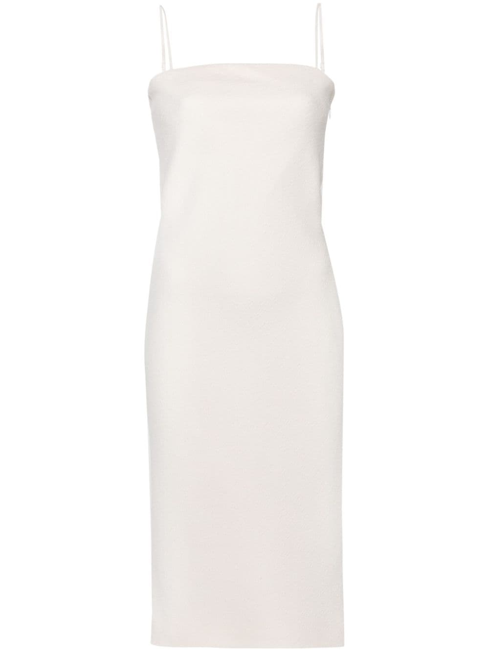 Claudie Pierlot bouclé slip midi dress - White von Claudie Pierlot