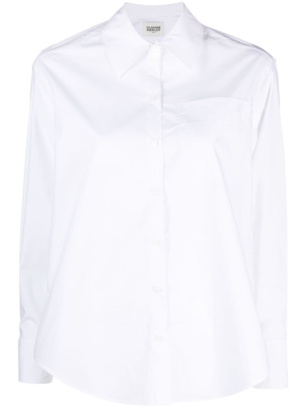 Claudie Pierlot buttoned long-sleeve cotton shirt - White von Claudie Pierlot