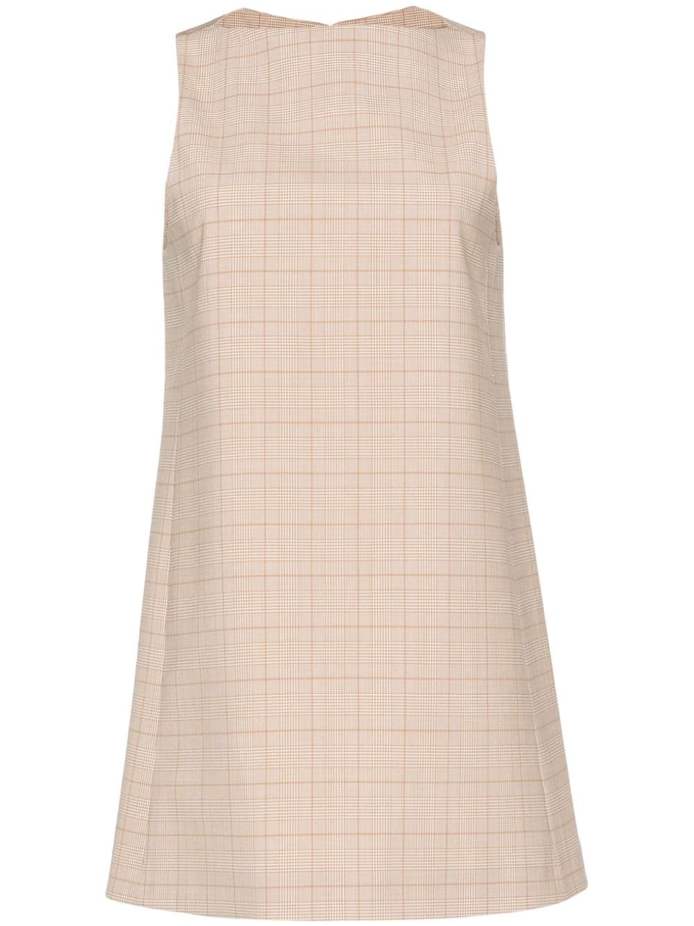 Claudie Pierlot checked sleeveless dress - Neutrals von Claudie Pierlot