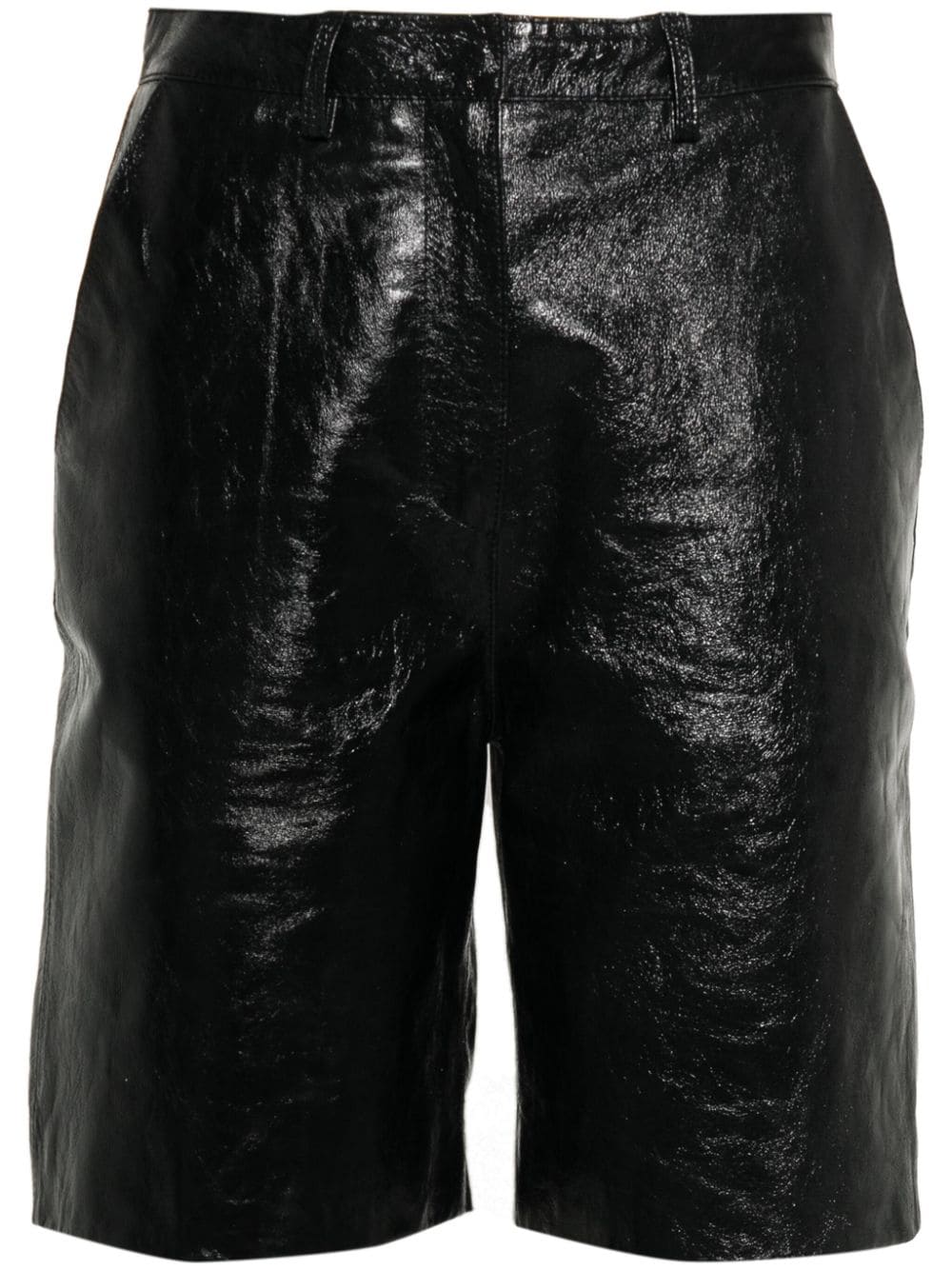 Claudie Pierlot cracked-effect shorts - Black von Claudie Pierlot