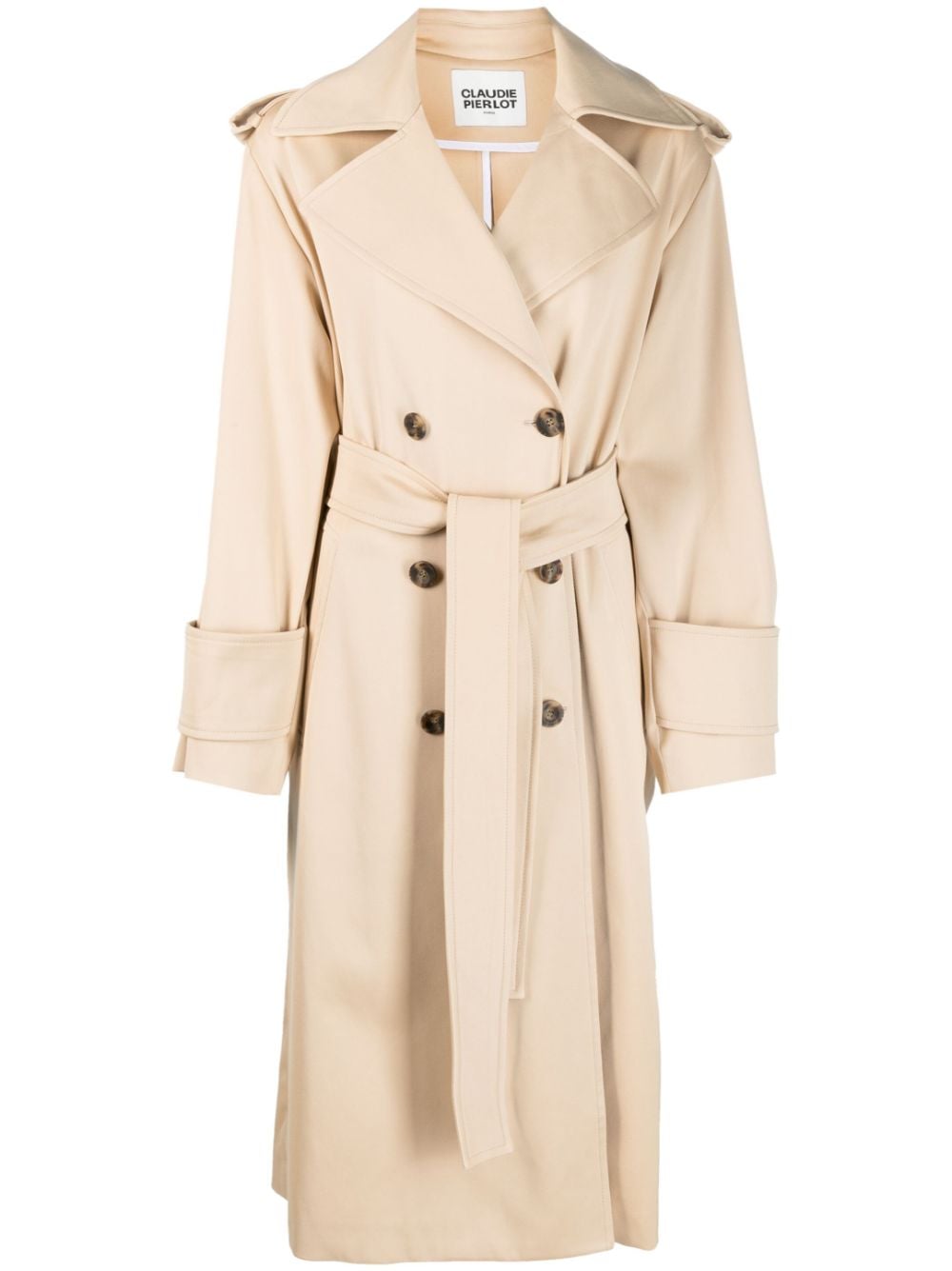 Claudie Pierlot double-breasted cotton trenchcoat - Neutrals von Claudie Pierlot